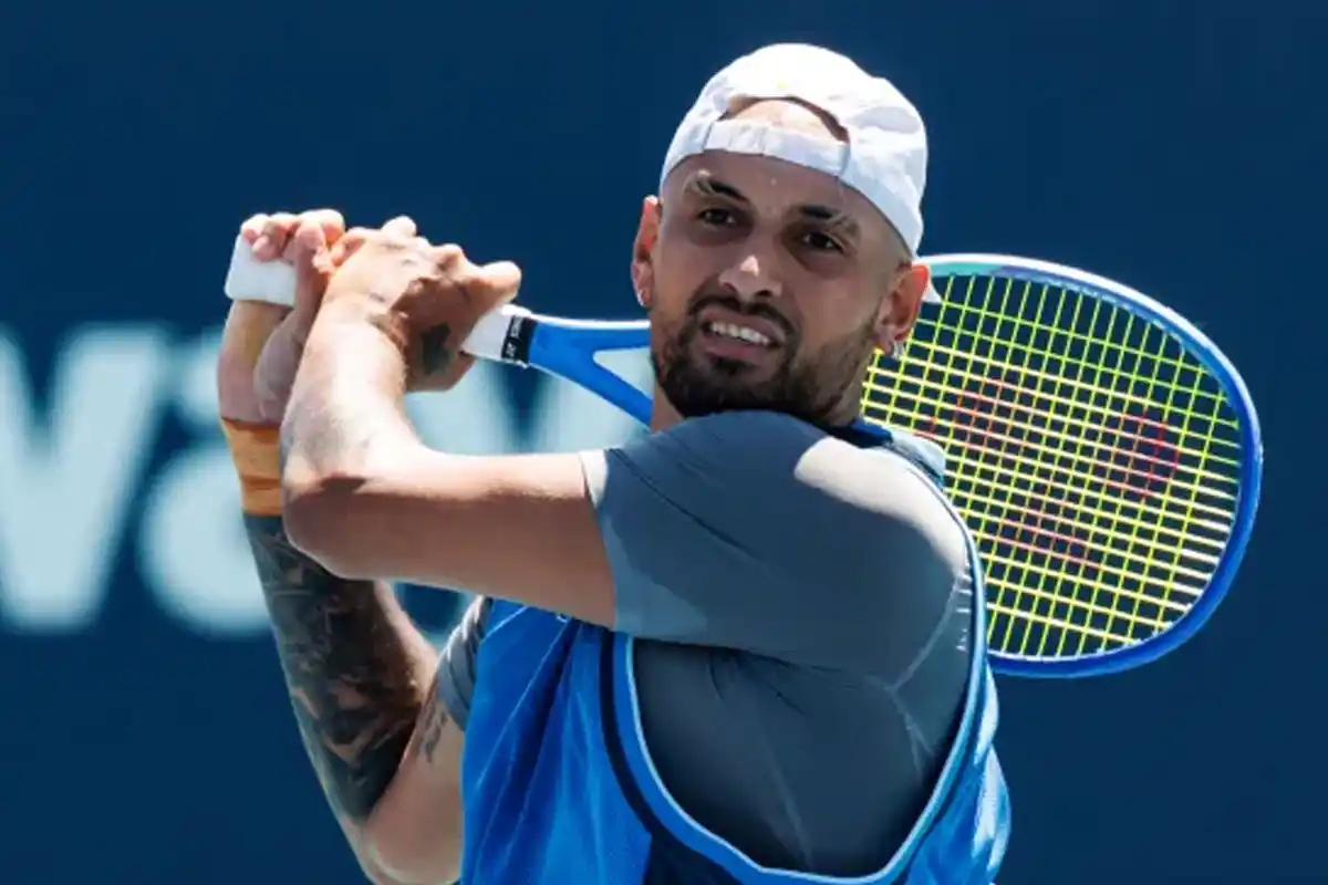Nick Kyrgios partners up with only fan star