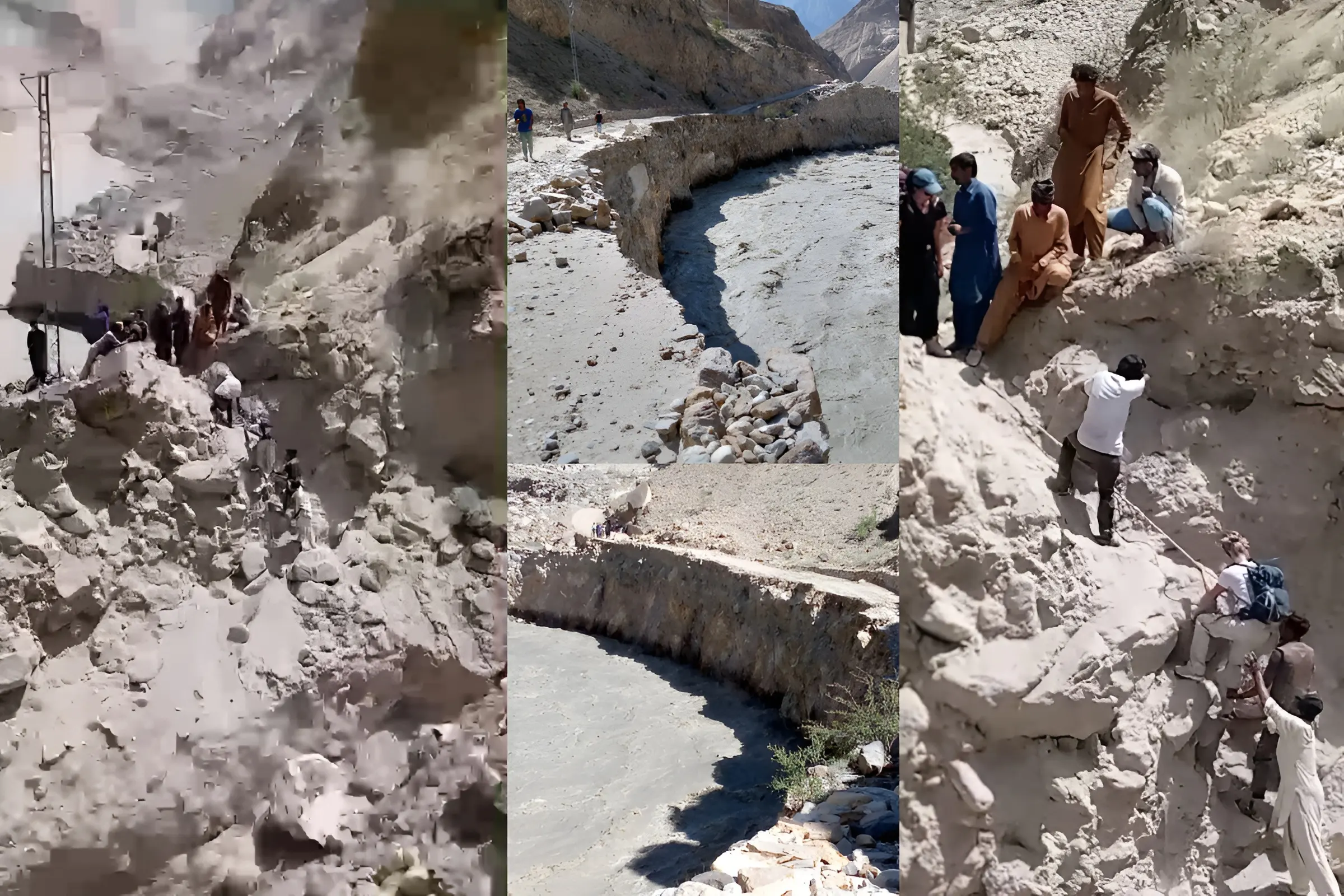 Braldo Road Collapse After Landslide Cuts Tourist Route Kaiwa to K2