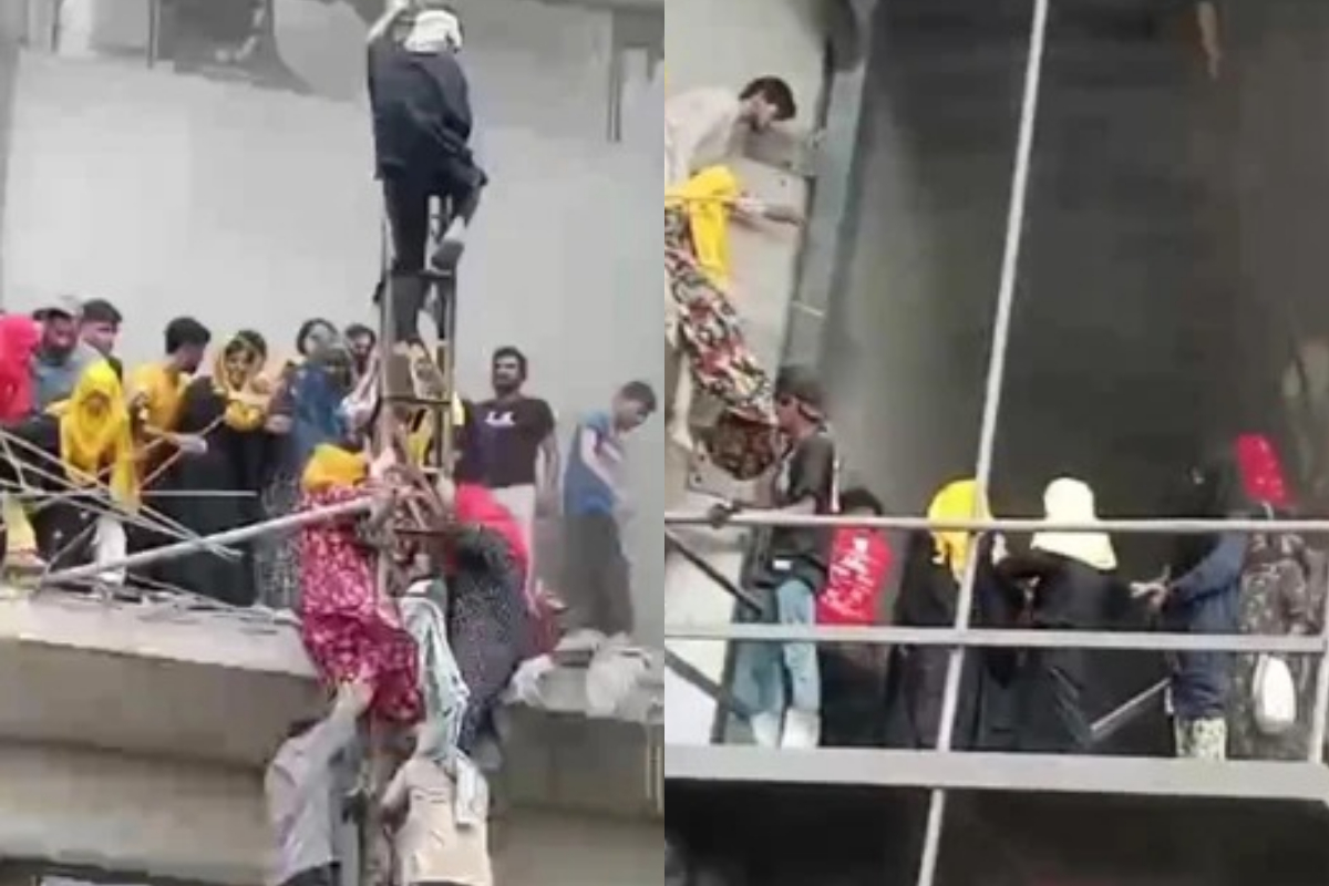 Landhi Factory Fire Intensifies, Shocking Video Shows Employees Fleeing Dangerously