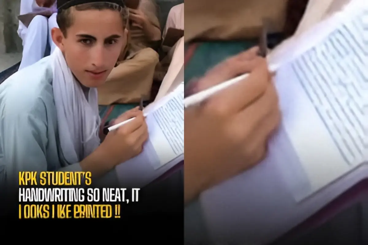 Young KPK Boy Exceptionally Neat Handwriting Goes Viral for Looking Like Printed