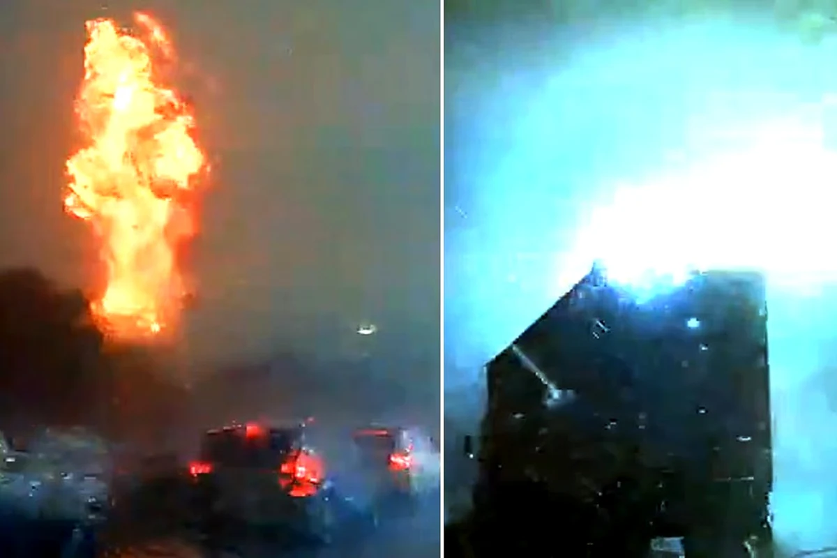 Lightning strike sparks huge fire in South Carolina