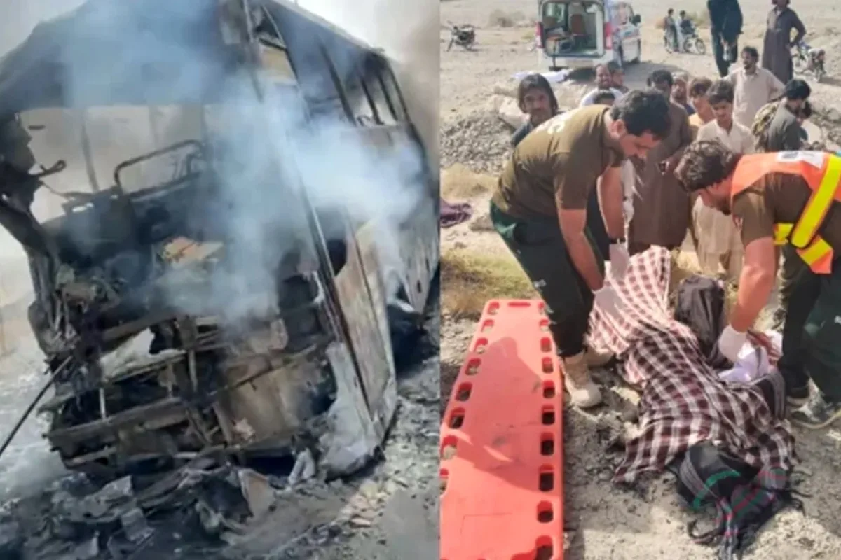 8 killed, several others injured bus, oil vehicle collision in Panjgur