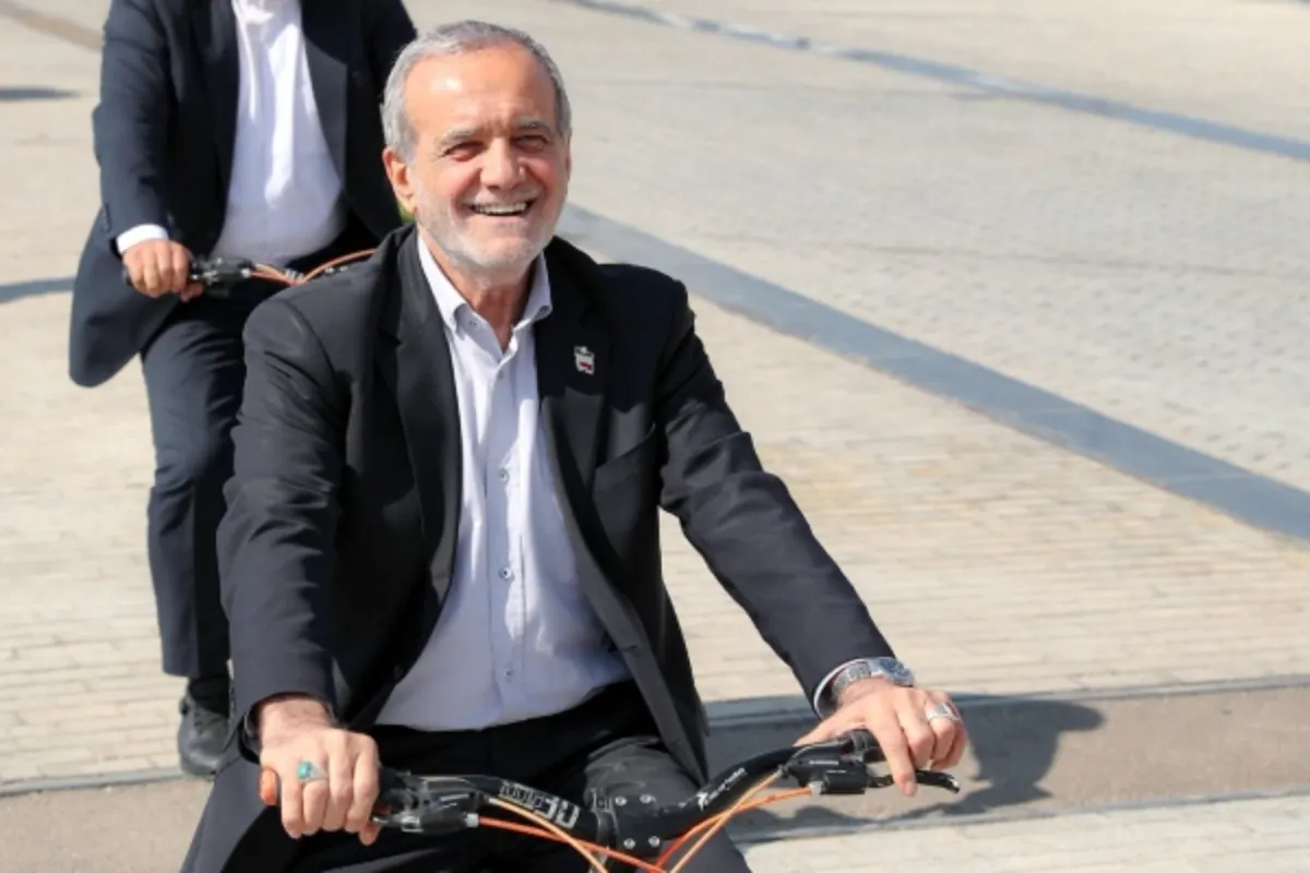 Iranian President Masoud Pezeshkian Cycling Video Goes Viral