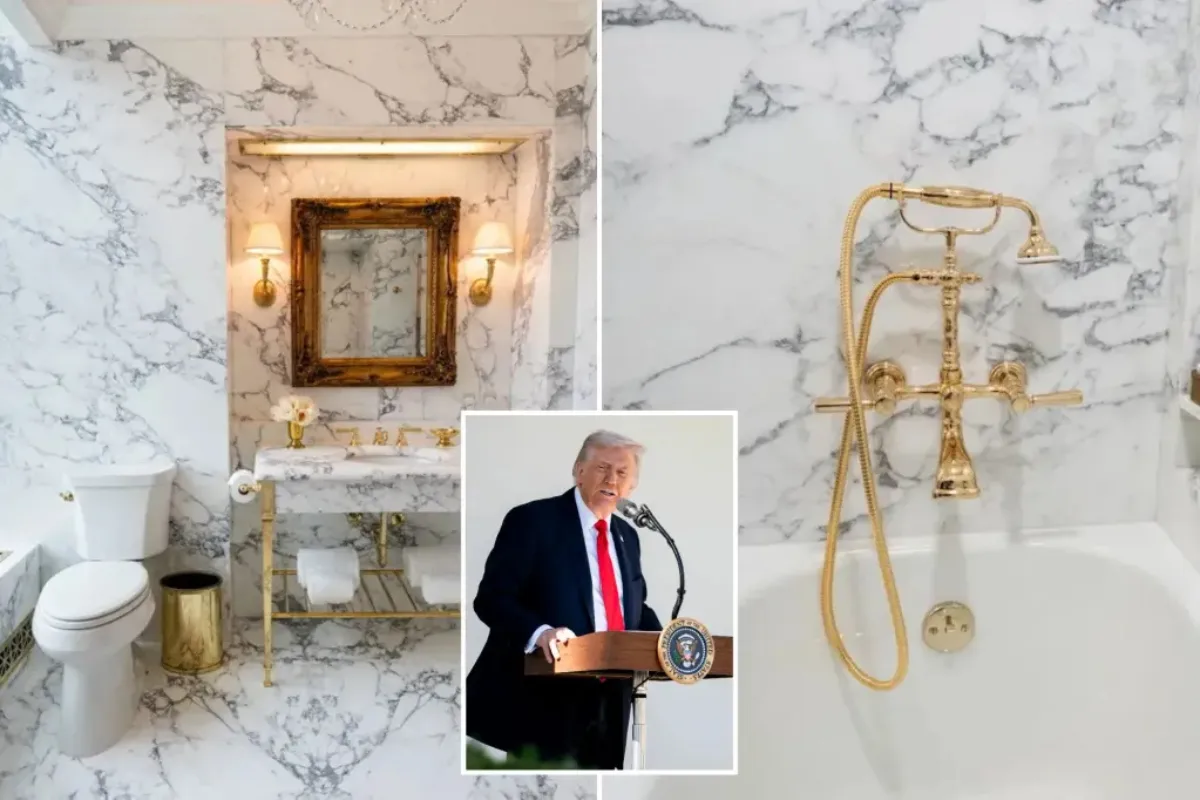 Trump Shows Off Renovated Lincoln Bathroom Amid White House Controversy
