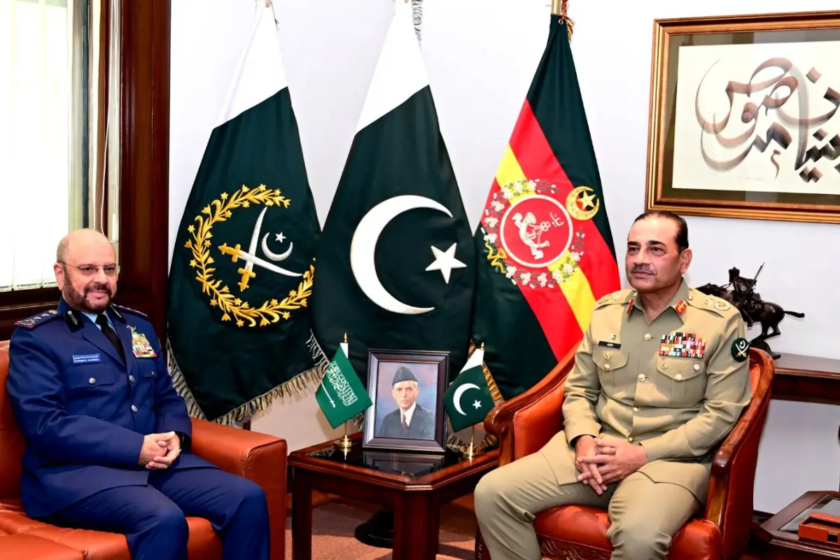 Field Marshal Asim Munir, Saudi CGS Discuss Defence Cooperation at GHQ
