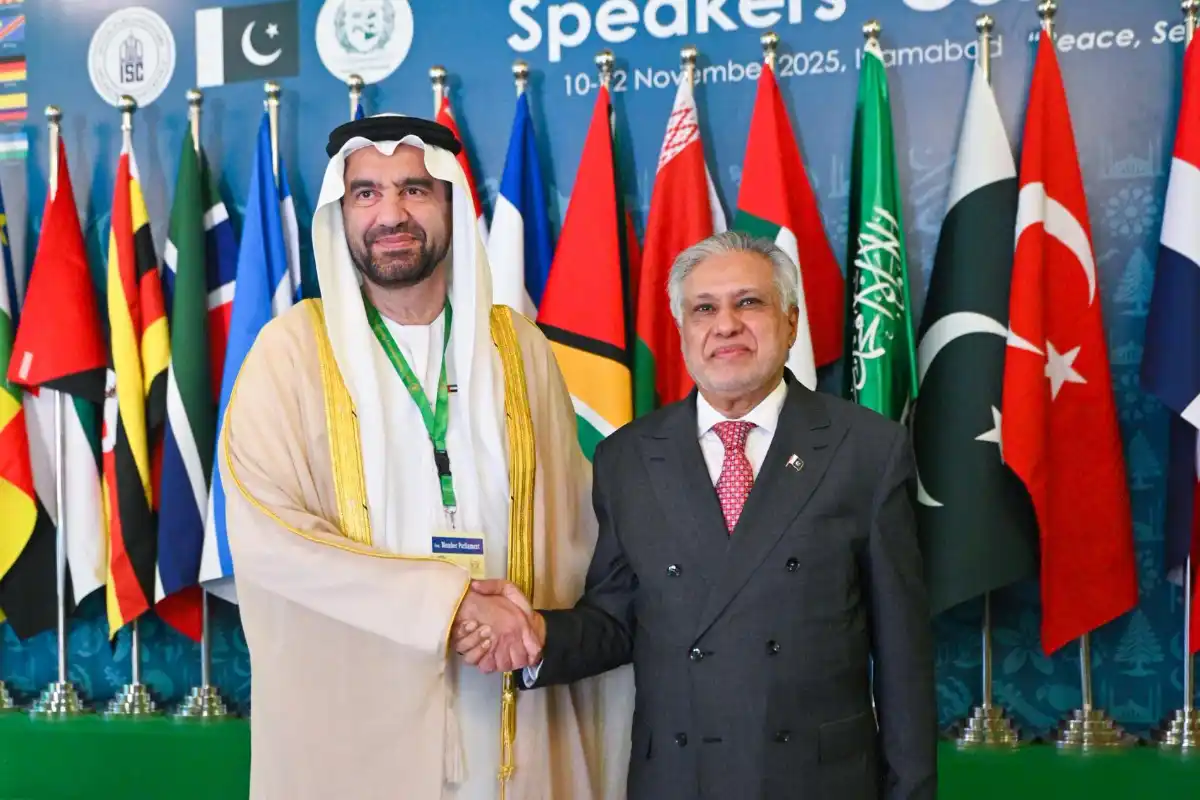 Ishaq Dar meets UAE official to strengthen ties