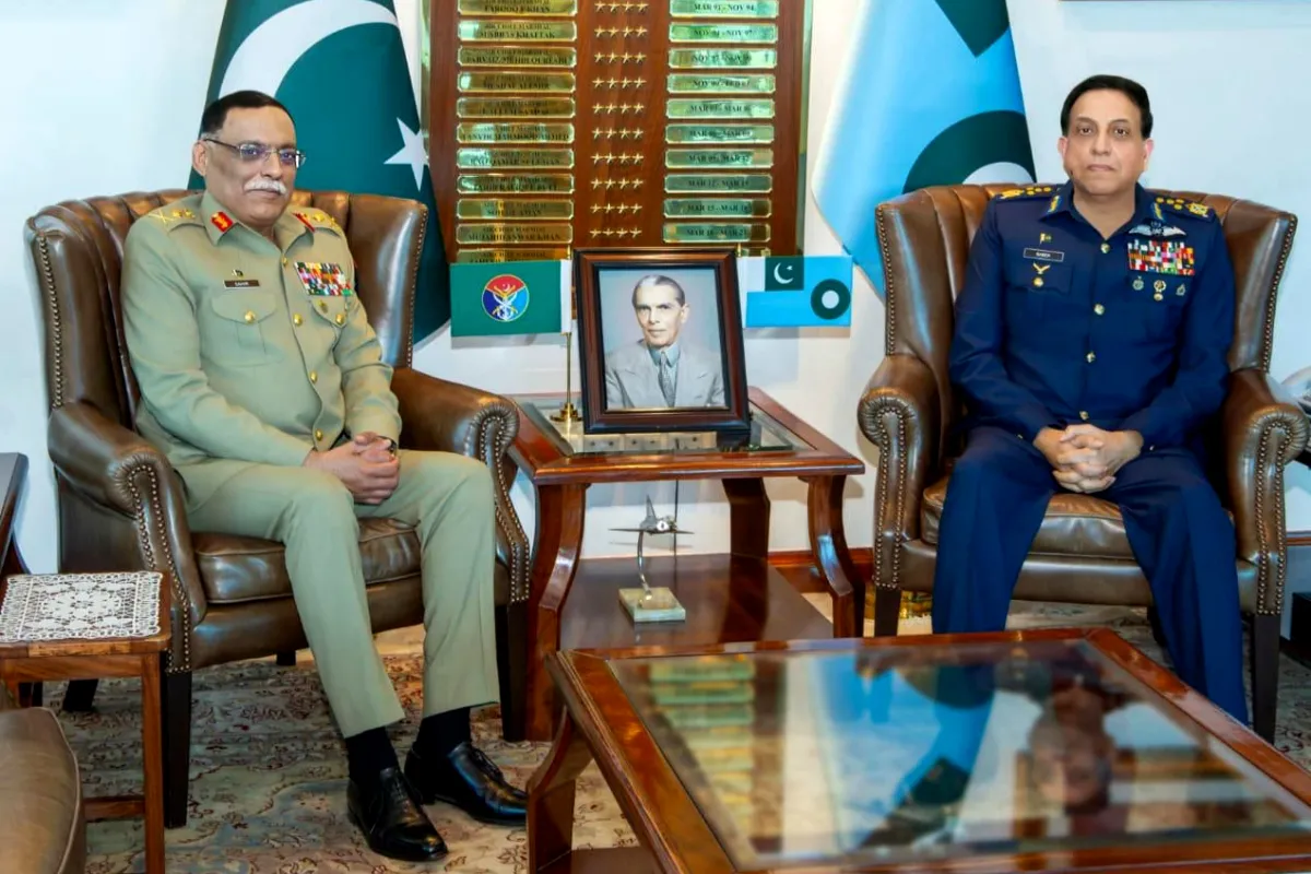 CJCSC General Sahir pays farewell visit to Air Chief Marshal Zaheer Sidhu