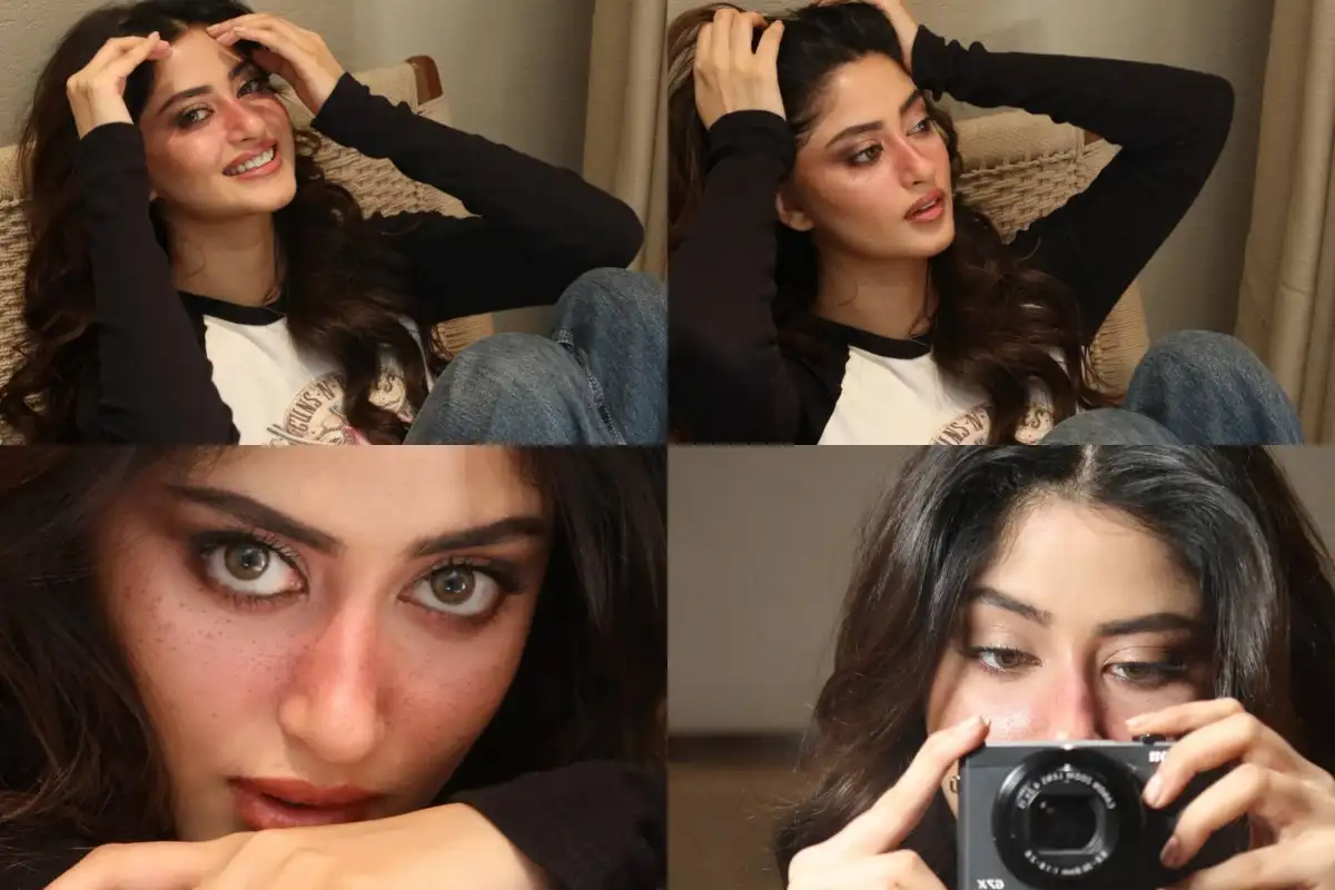 Sajal Aly Stuns with Freckled Look and Bold Eye Makeup