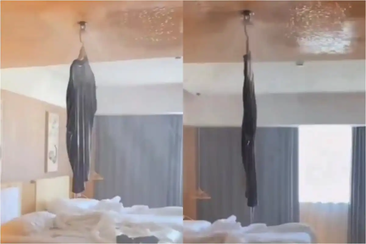 Shenzhen Hotel Guest Floods Building After Using Sprinkler as Clothes Rack, Video Goes Viral