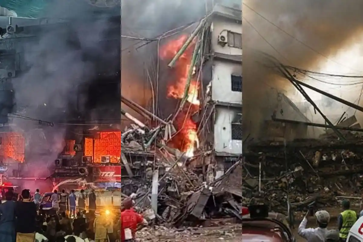 Massive Fire Destroys 1200 Shops in Plaza, Sindh CM Orders Investigation