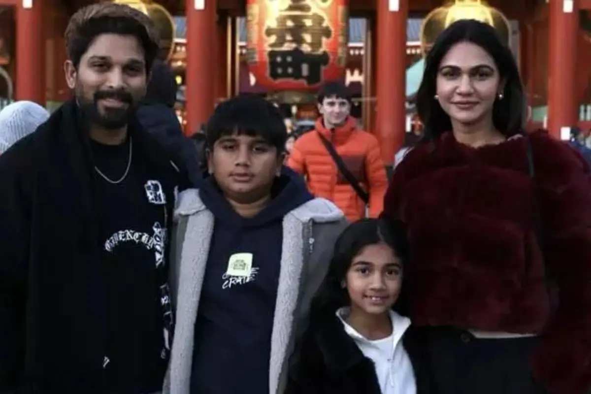 Allu Arjun Visits Tokyo’s Sensoji Temple with Family; Pictures Go Viral