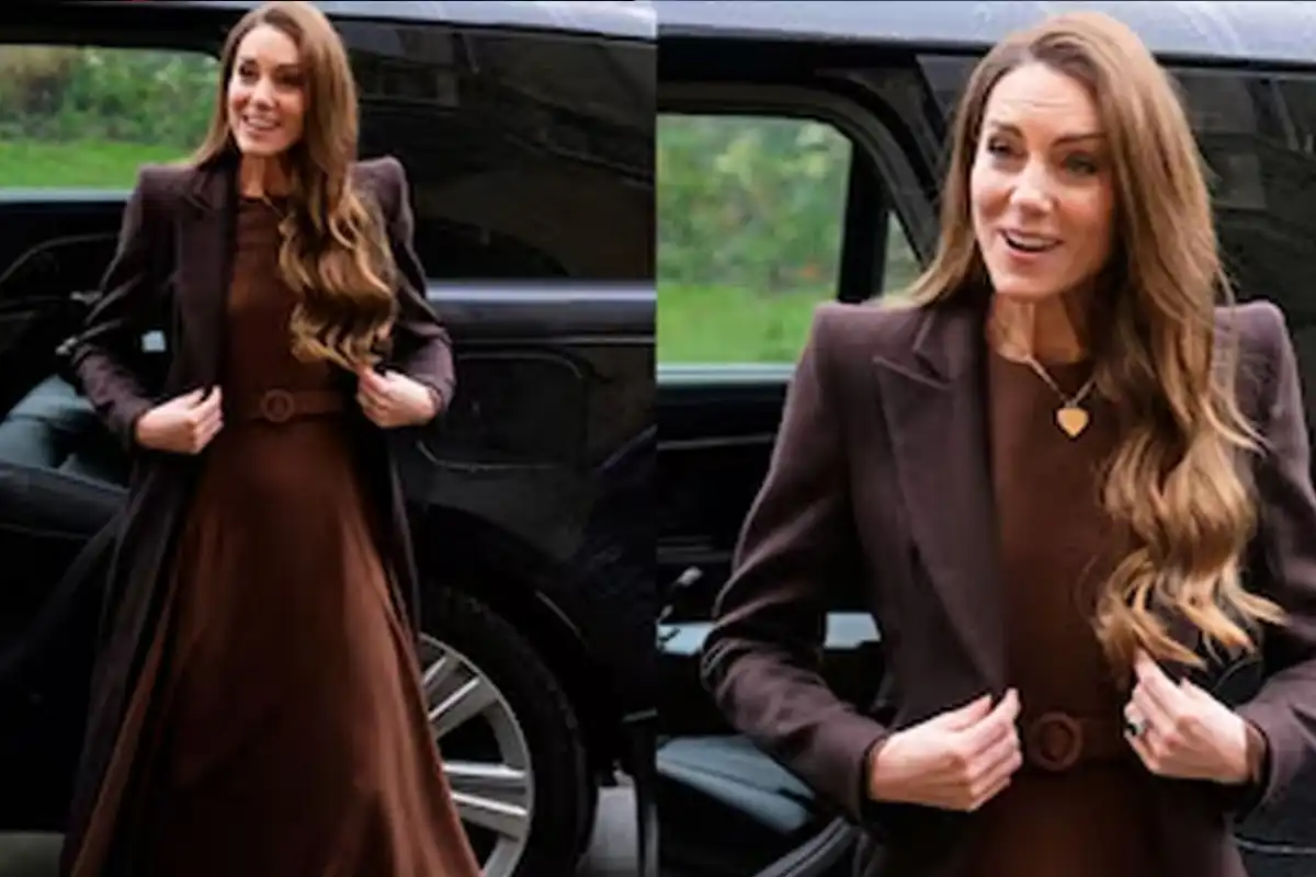 Catherine, Princess of Wales, Stuns in Chocolate Brown Edeline Lee Dress