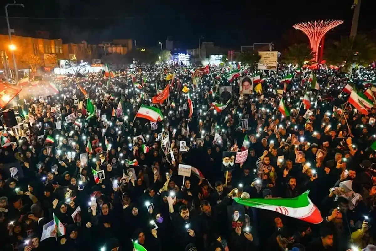 Mass Protests Erupt Across Iran Condemning US-Israeli Attacks
